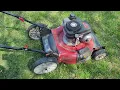 How to change lawnmower oil and lawnmower blade Troy-bilt TB105 140cc OHV