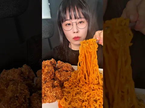 Spicy Creamy Ramen #shorts #mukbang