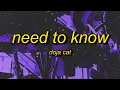 Download Lagu Doja Cat - Need To Know (Lyrics) | you're exciting doja cat
