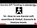 Use of Soft Assertion in Karate REST API Testing Tutorials Beginners Malayalam
