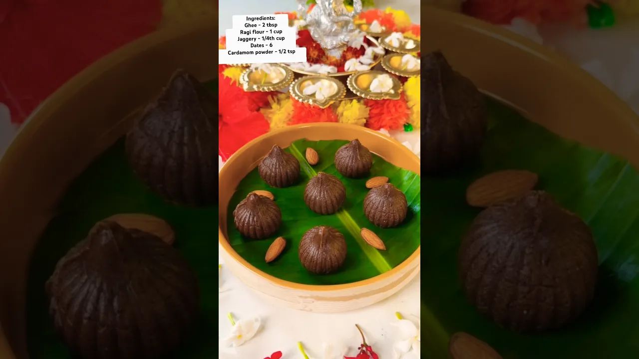 Ragi dates Modak   Sugar free modak   Millet Modaks #shorts