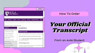 How to Order Your Transcript