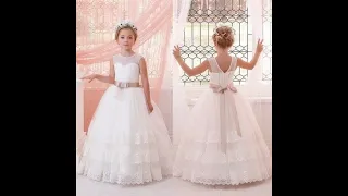 اجمل فساتين زفاف للاطفال باللون الابيض 2020 Wedding Dresses For Kids  اجمل فساتين زفاف للاطفال باللون الابيض 2020 Wedding Dresses For Kids