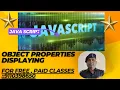 JAVASCRIPT HOW TO DISPLAY OBJECT PROPERTIES