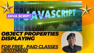 JAVASCRIPT HOW TO DISPLAY OBJECT PROPERTIES