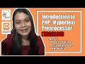 Introduction to PHP TAGALOG Procedures Variable Declaration