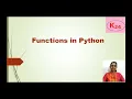 Functions in Python