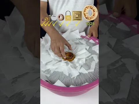 How much paper does it take to make the object float #experiment #asmr #satisfying #shorts