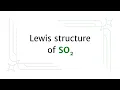 Lewis structure of SO2