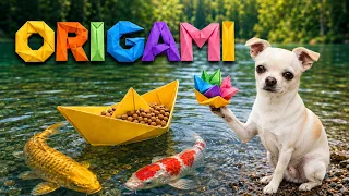UM BARCO DE PAPEL CONSEGUE FLUTUAR NO LAGO? DESAFIO DE ORIGAMIS!