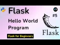 Flask Hello World Tutorial Build Your First Python Web App Flask Playlist in HINDI