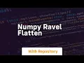 numpy ravel flatten