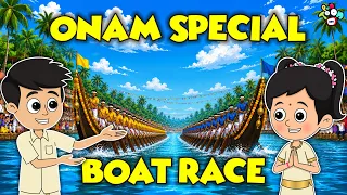Boat Race Challenge | Onam Special | Kerala Festival | Hindi Kahaniya | Moral Story | PunToon Kids