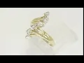 Diamond Cascade Crossover Ring .25CT 14K Yellow Gold Size 4.75 - 31957