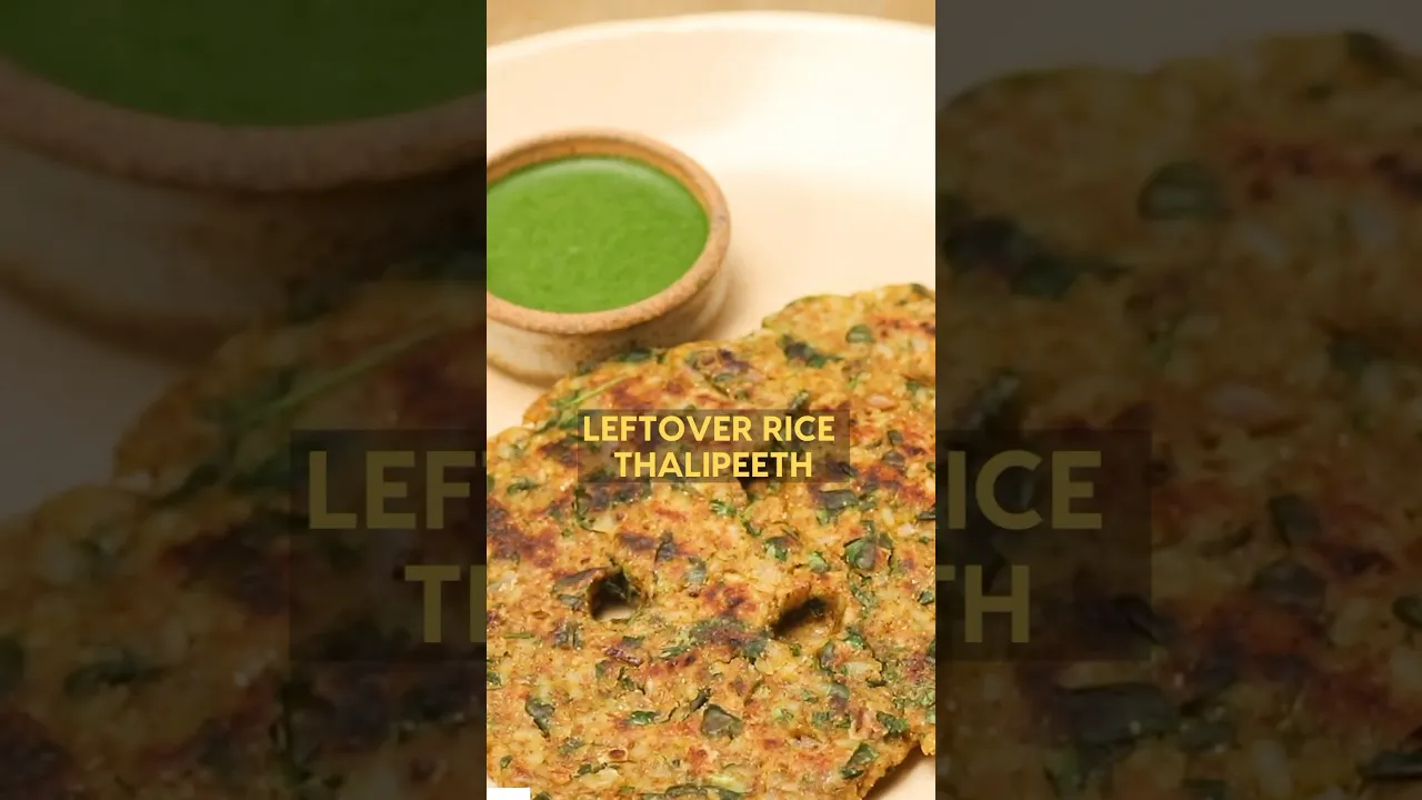 Leftover Rice Thalipeeth.. a millet rich breakfast recipe #shorts #youtubeshorts #milletkhazana