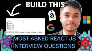 React JS Interview Questions Multi Select Search Frontend Machine Coding Interview Experience