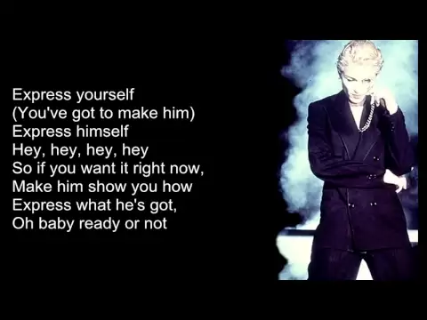 Download MP3 Madonna - Express Yourself (Lyrics On Screen)