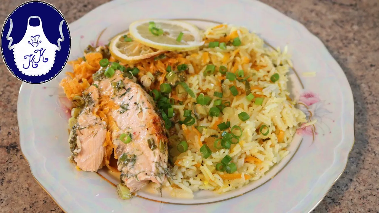 Lachs in Sahnesoße mit Spinat und Tomaten - Lachspfanne. 