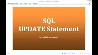 22 - SQL UPDATE Statement