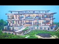 Minecraft Giant Modern Mansion Tutorial Interior Architecture Build