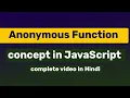 What is anonymous function in JavaScript with example Complete in hindi