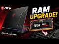 MSI Katana 15 HX B14WFK Unboxing RAM Upgrade Adding 16GB DDR5 5600MHz