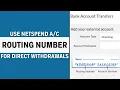 How to Use Netspend Account and Routing Numbers for Direct Wit rawals 2024