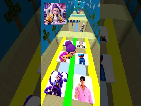Kpop Demon Hunters VS Correct Sky Jump Challenge✨ #minecraft #poppyplaytime
