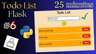 Build a Todo List app using Python Flask 25 minutes