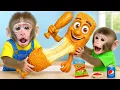 Download Lagu KIKI Monkey make Tung Tung Tung Sahur chicken nugget and shopping with Ducklings | KUDO ANIMAL KIKI