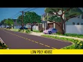 Low Poly House Interior Exterior 3D Asset for Unity FBX