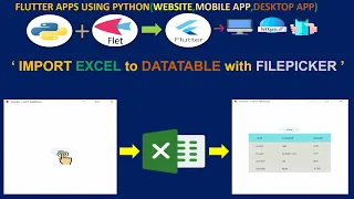 Flet Import Excel to Datatable with Filepicker Excel i Filepicker ile Veri Tablosuna aktarmak