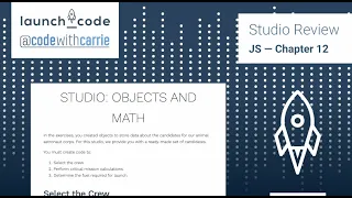 WebDev JS Chapter 12 Studio Review Objects Math