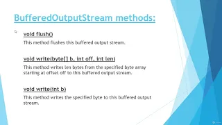 BufferedOutputStream class