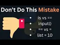 Common Python Mistakes You Should Avoid Tips for Beginners