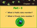 TN 12th computer science chapter - 10 Python classes and object part-3 public private data member