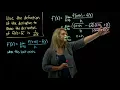 Definition of the Derivative Example with Radical Function