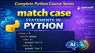 Match case Statements in Python Switch case in python python AI based python course