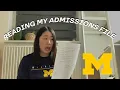 Reading My UMICH Admissions File How Did I Get In