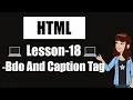 HTML Chapter 18 Bdo And Caption Tag How To Do