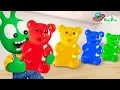 Download Lagu 🐻🍭 Pea Pea enjoys Yummy Colorful Honey Bear Jelly 👽  Pea Pea - Cartoon for Kids