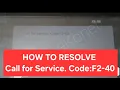 HOW TO RESOLVE F2-40 F2-42 SHARP BP-50C36 ERROR CODE
