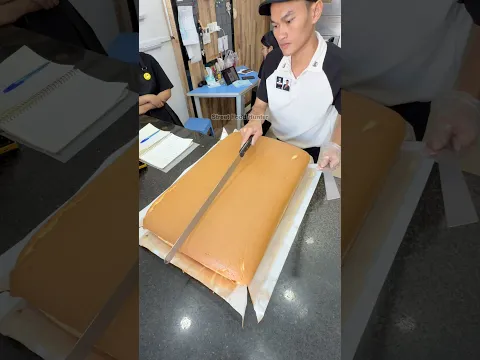 Amazing Huge Castella Cheese Cake In Cambodia