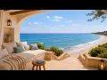 Quiet Beachfront Terrace Ocean Waves for Relaxation