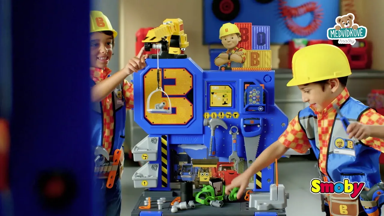 Dětská dílna sety - Set pracovní stůl Bricolo Center Bob the Builder Smoby - 4