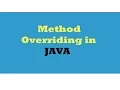 Method Overriding in java