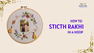 How to stitch rakhi hoop