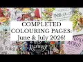 COMPLETED COLOURING PAGES June July 2026 Adult Colouring