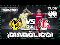 Summary and goals America 2 1-1 3 Toluca Liga MX AP2022 - Semifinals 2ND LEG TUDN
