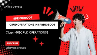 spring boot tutorial for beginners| CRUD operations in spring boot| Telugu